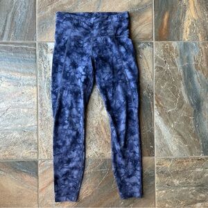 Athleta Tie Dye Salutation 7/8 Tight Women's Size XS Blue